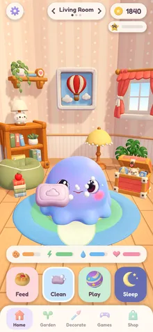 Pori being scrubbed with the cloud soap, little bubbles on its face